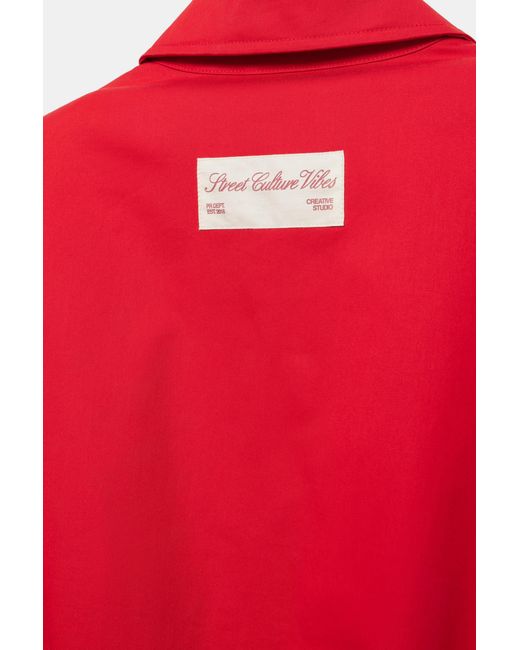 Veste Brodée Pull&Bear en coloris Red