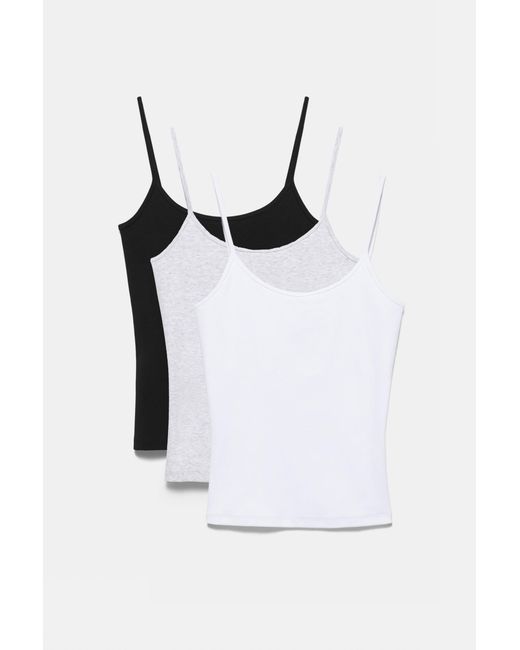Pull&Bear Pack Tops Met Bandjes in het Black