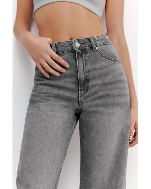 Pull&Bear White Wide-Leg Jeans