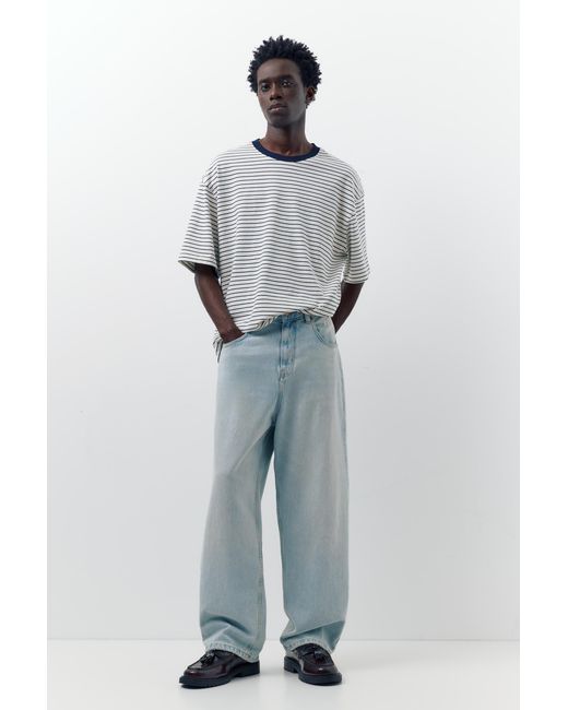 Pull&Bear Black Relaxed Fit Baggy Jeans for men