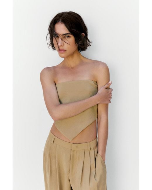 Pull&Bear Bandeautop in het Brown