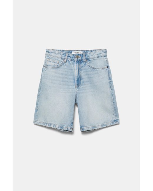 Pull&Bear Blue Denim Bermuda Shorts