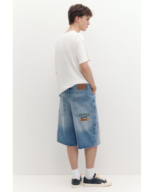 Pull&Bear Multicolor Skater Denim Bermuda Shorts for men
