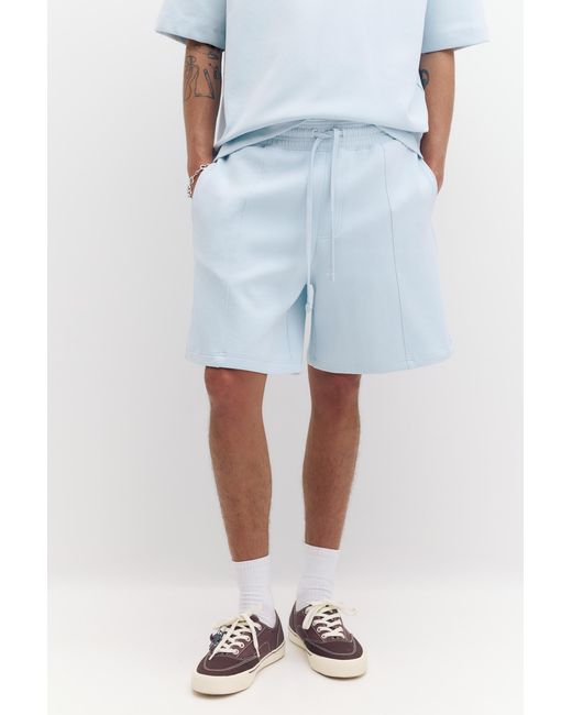 Pull&Bear White Interlock Jogger Bermuda Shorts for men