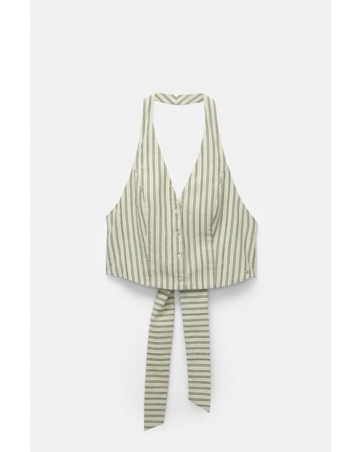 Top Rustique À Rayures Pull&Bear en coloris Green