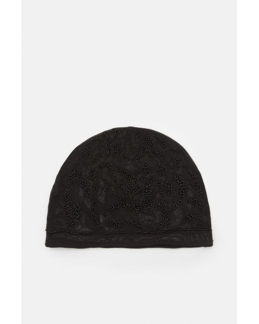 Pull&Bear Black Beaded Skullcap
