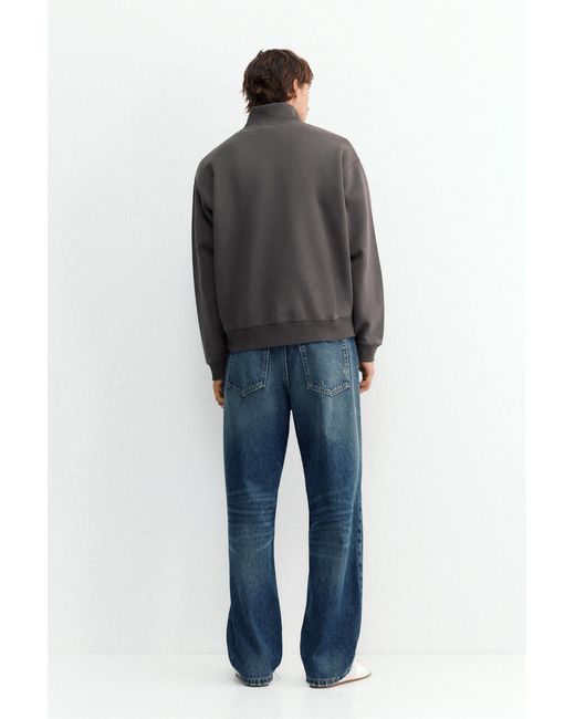 Sweat Col Zippé Pull&Bear pour homme en coloris Gray