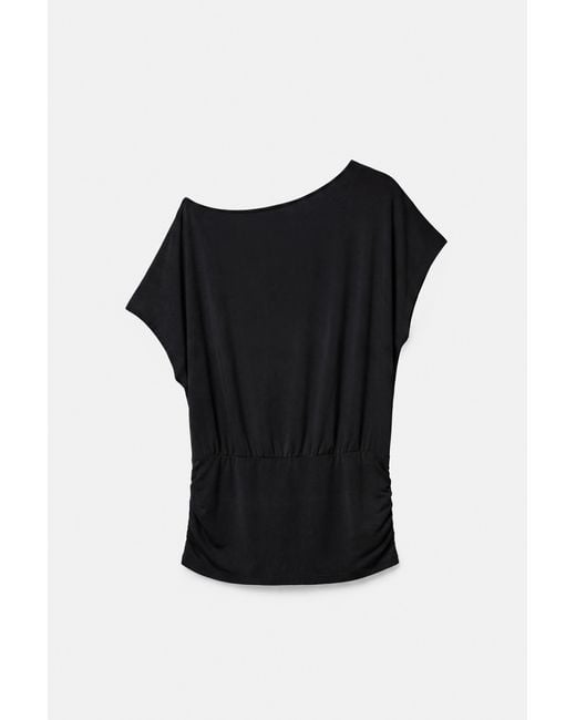 Pull&Bear Black Asymmetric Sash Top