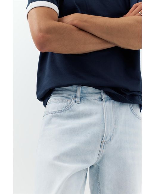 Pull&Bear Blue Straight-Leg Jeans for men