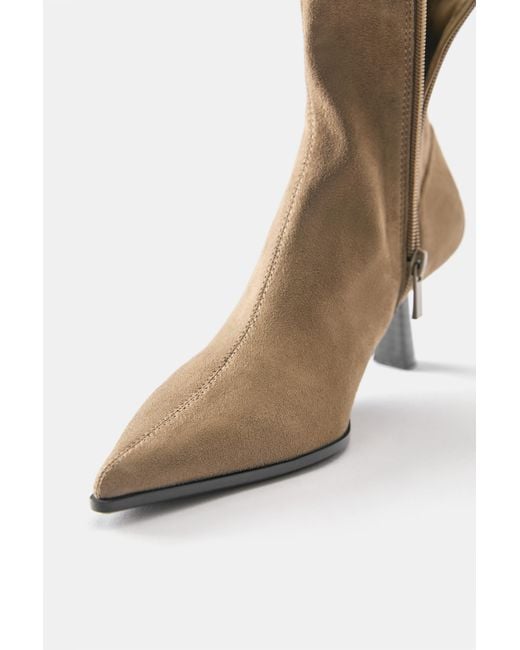 Bottines Stretch À Talon Pull&Bear en coloris Gray