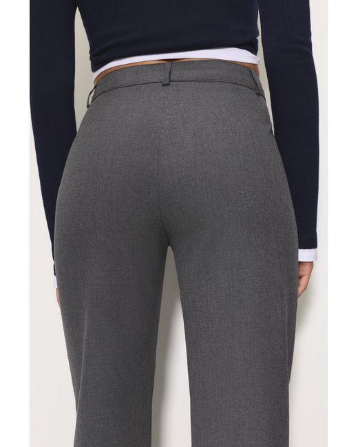 Pull&Bear Blue Smart Trousers With Seam Detail