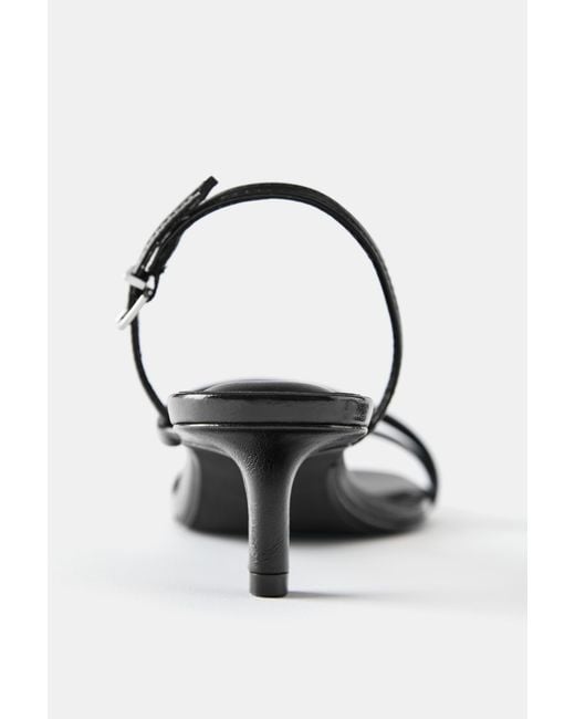 Pull&Bear White Strappy Heeled Sandals