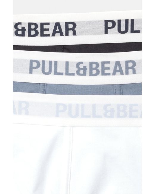Pack 3 Boxers Taille Bleu Clair Pull&Bear pour homme en coloris White