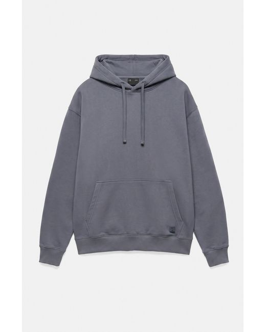 Felpa Basic Con Cappuccio di Pull&Bear in Blue da Uomo