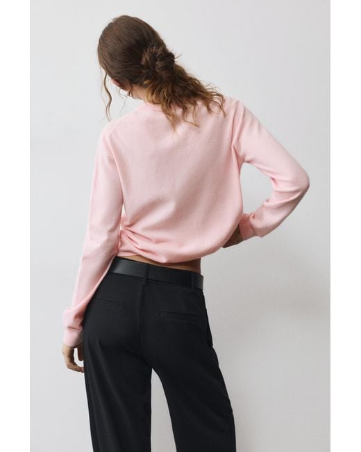 Pull&Bear Pink Regular Fit Jumper