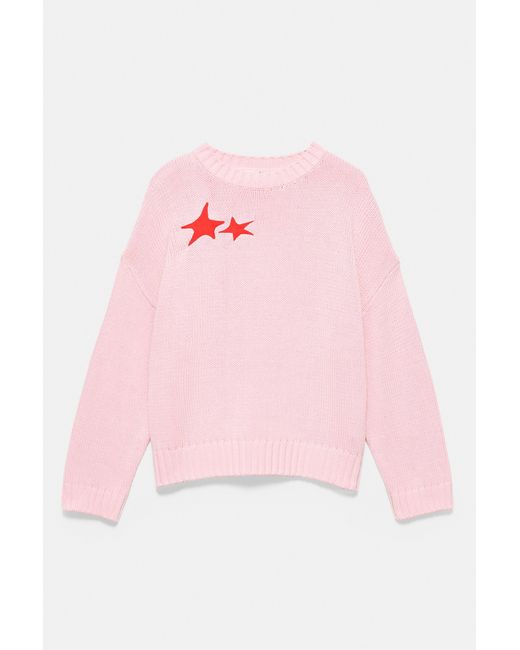 Pull Oversize Étoiles Pull&Bear en coloris Pink