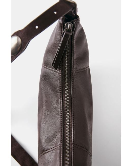 Pull&Bear White Studded Crossbody Bag
