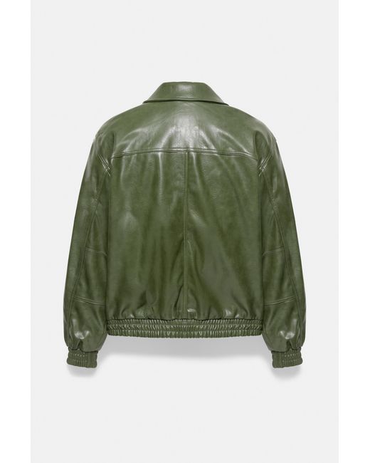 Pull&Bear Jack Met Leereffect in het Green voor heren