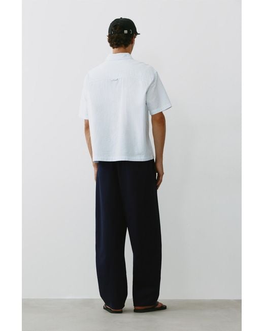 Pull&Bear Gray Baggy Darted Chinos for men