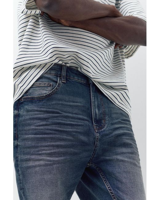 Pull&Bear Black Washed Carrot-Fit Jeans for men