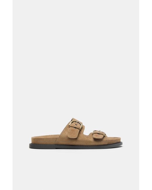 Pull&Bear Blue Buckle Sandals