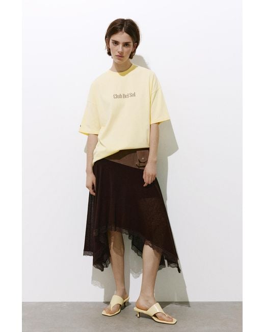 Pull&Bear Natural Oversize Graphic T-Shirt