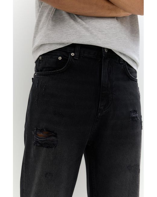Pull&Bear Relaxed-Jeans Mit Rissen in Gray für Herren
