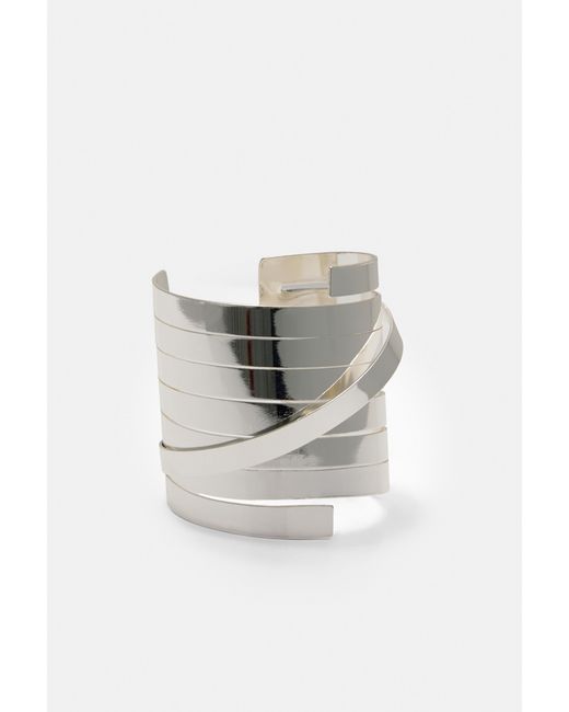 Pull&Bear Blue Crossed Bar Arm Cuff