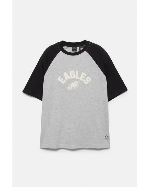 Pull&Bear Gray Nfl Philadelphia Eagles T-Shirt for men