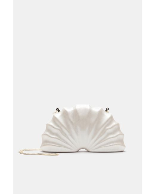 Pull&Bear Natural Shell Clutch Bag