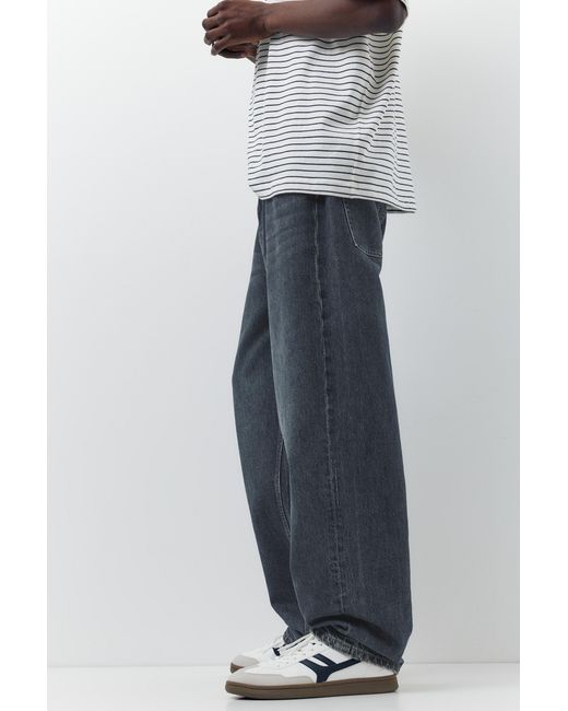 Pull&Bear Blue Baggy Jeans for men