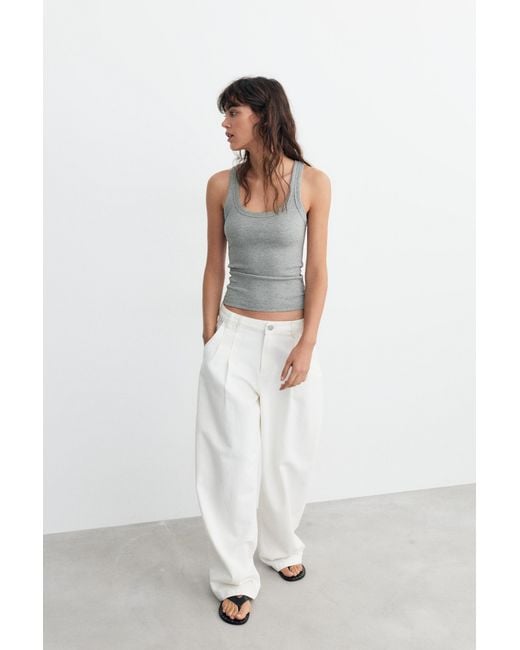Pull&Bear Basic Tanktop in het Multicolor