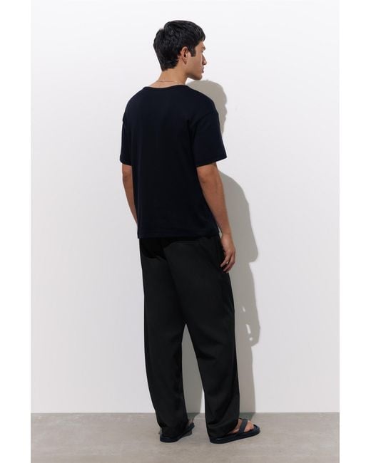 Pull&Bear Black Tailored Fit Joggers for men
