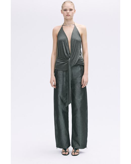 Pull&Bear Green Karoline Vitto Halter Neck Top