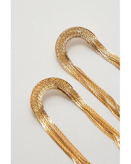 Pull&Bear White Long Chain Earrings
