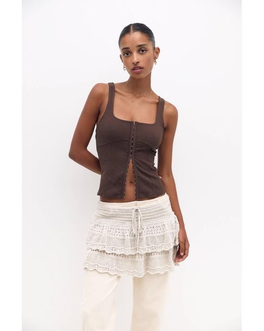 Pull&Bear Brown Strappy Corset Top