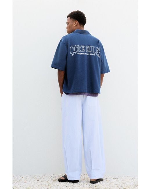 Pull&Bear Gestreepte Pyjamalook Broek in het Blue voor heren