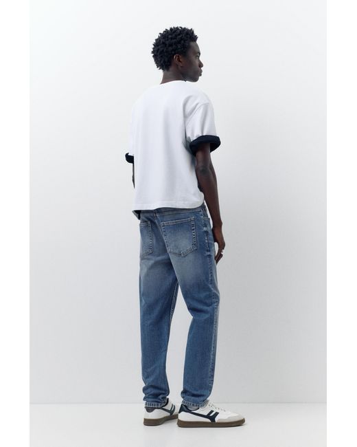 Pull&Bear Blue Slim Fit Jeans for men