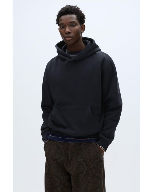 Pull&Bear Blue Boxy Hoodie for men