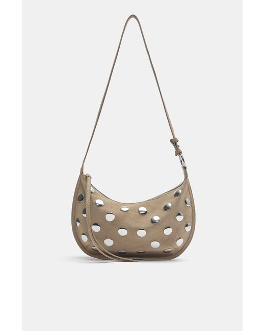 Pull&Bear Blue Studded Shoulder Bag