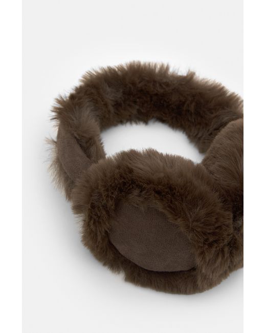 Pull&Bear Black Faux Fur Ear Muffs