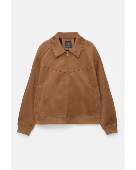 Pull&Bear Blue Faux Suede Jacket for men