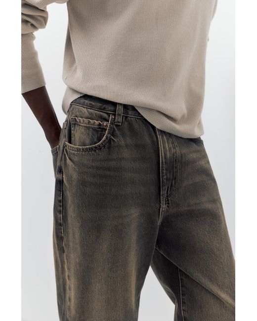 Pull&Bear White Baggy Jeans for men