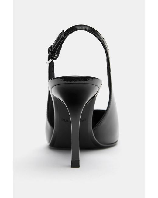 Pull&Bear Black Patent High-Heel Shoes