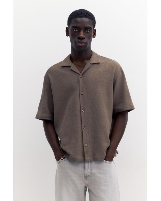 Camicia A Maniche Corte di Pull&Bear in Brown da Uomo