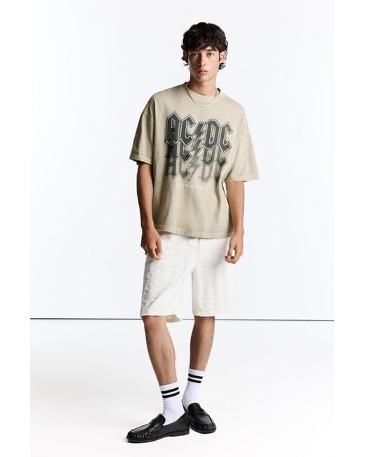 Pull&Bear Multicolor Relaxed Fit Ac/Dc T-Shirt for men