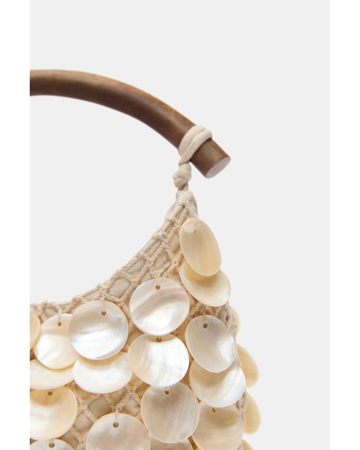 Pull&Bear Blue Beaded Handbag