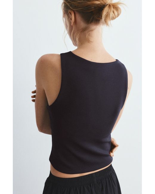 Pull&Bear Black Soft-Touch Tank Top