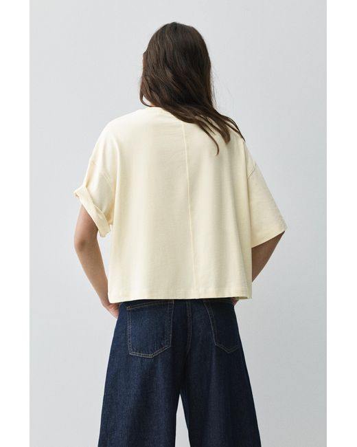 Pull&Bear White Boxy Fit Short Sleeve T-Shirt