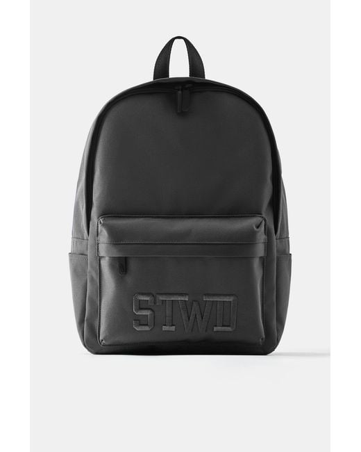Pull&Bear Red Stwd Backpack for men